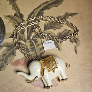 Hattie Carnegie NWT *RARE* Vintage Elephant Brooch/ Necklace